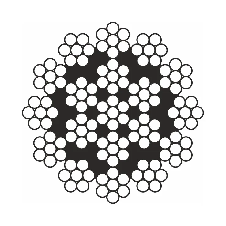 Cablu de tracțiune antigiratoriu cu inimă metalică construcție 18x7+IWRC (1)