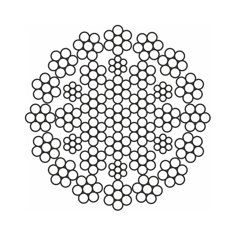 Cablu de tracțiune antigiratoriu cu inimă metalică construcție 35x7+IWRC (1)