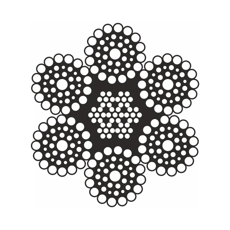 Cablu de tracțiune dublu combinat cu inimă metalică construcție 6x41WS+IWRC (1)