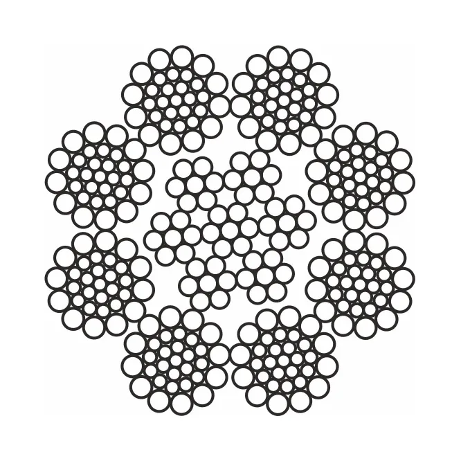 Cablu de tracțiune dublu combinat cu inimă metalică construcție 8x31WS+IWRC (1)