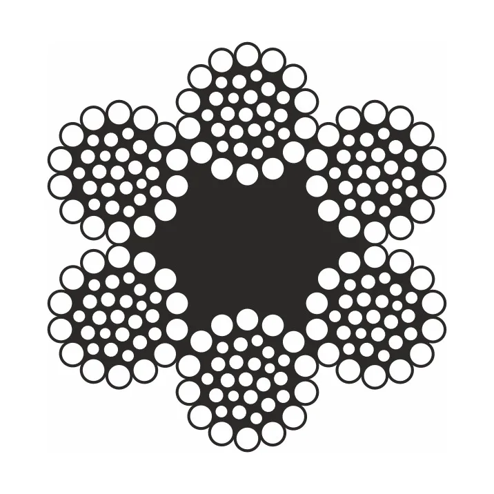 Cablu de tracțiune dublu combinat cu inimă vegetală construcție 6x36WS+FC