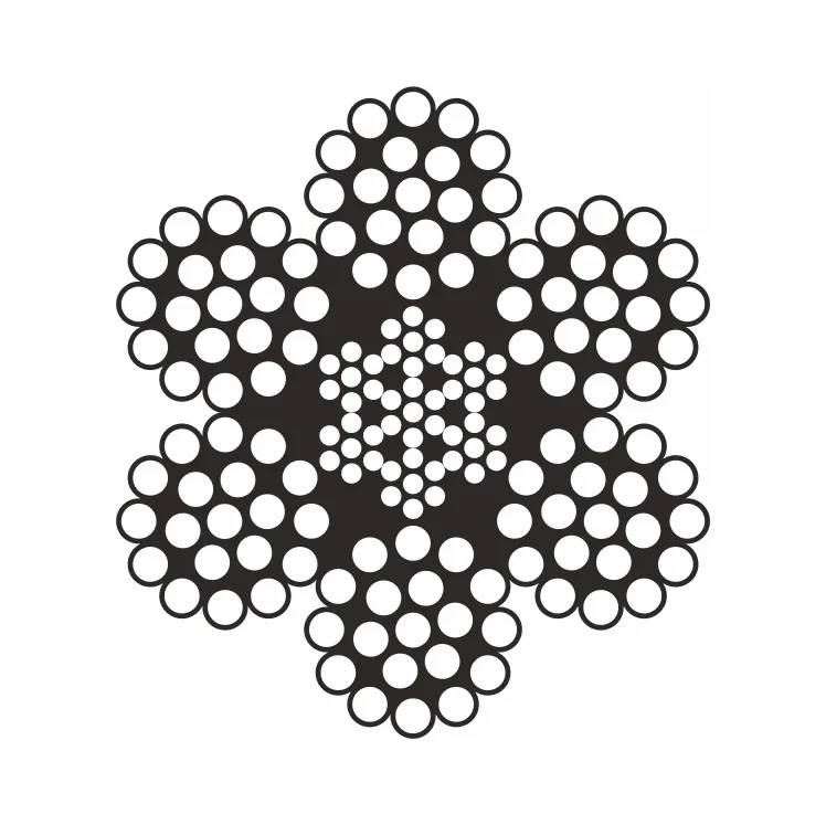 Cablu de tracțiune dublu normal cu inimă metalică 6x19+IWRC