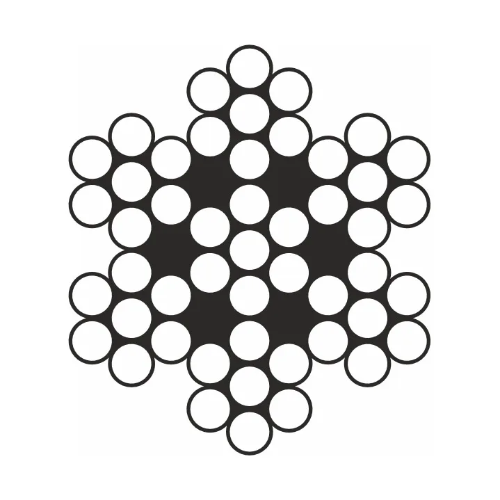 Cablu de tracțiune dublu normal cu inimă metalică 6x7+IWRC