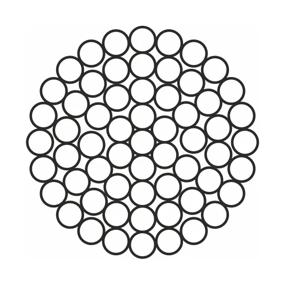 Cablu de tracțiune spiroidal construcție 1x61