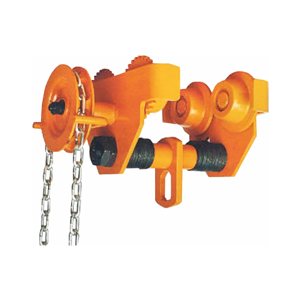 Cărucior manual (troliu sau port palan) cu lanț pentru palan (1)